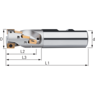 Schrupp-Wendelfräser 90° 20x86mm, Schaft-20mm, für 4 Wendeplatten AP..1003