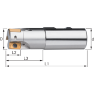 Schaftfräser 90° 25x200mm, Schaft-25mm, für 2 x AP..1604