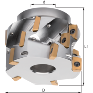 Schrupp-Wendelfräser 90° 50x27mm, für 6 Wendeplatten AP..1604