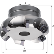 Planfräser 45° 100x32mm für 7 x SAHT 1306