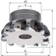 Hochvorschub Aufsteckfräser 66mm für 5 x XCN..12