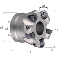 Plan-und Kopierfräser 52mm für 4 x OCKX/XCKX/RCKX/SAHT