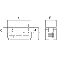 Umkehr-Aufsatzbacken gehärtet 55,5x23x31 E=18 N=10 M8 1,5x60 (3)