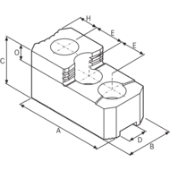 Umkehr-Aufsatzbacken gehärtet 61x23x30 E=19 N=10 M8 1,5x60 (3)