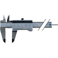 Messschieber 100mm (0,05mm) Feststellschraube oben, flaches Tiefenmaß