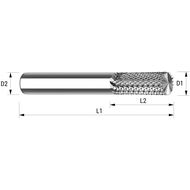 Kunststoffräser ø6,0 mm, L1=75 mm, L2=35 mmfeine Verzahnung | SARTORIUS ...