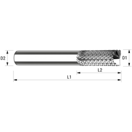 Bohrnutenfräser ø2,0 mm, L1=40 mm, L2=7 mmfeine Verzahnung
