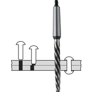 Nietlochreibahle HSS DIN311 6,4x4,5mm 25° Linksdrall, MK1