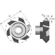 Schneidplatte SC160 E H14 zum Senken und Einstechen 90° (Plattengröße 17mm) AMT8