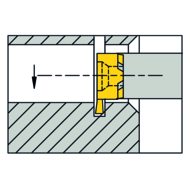 Schneideinsatz LS008.0070 HM Seeger-Ringnuten 0,7mm, Dmin=8mm AL41F