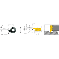 Schneideinsatz RS08.0150.02 HM Feindrehen innen b=1,5mm Dmin=8mm AL41F