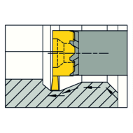 Schneideinsatz LS08.0150.02 HM Feindrehen innen b=1,5mm Dmin=8mm AL41F