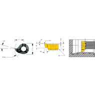 Schneideinsatz RS11.1855.02 HM Ausdrehen/Kopieren Apmax=1,0/Dmin=9,8mm AL41F