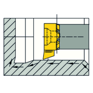 Schneideinsatz RS16.1897.02 HM Ausdrehen/Kopieren Apmax=1,5/Dmin=15,5mm AL41F