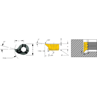 Schneideinsatz RS08.2555.02 HM Kopieren tmax=1,0mm Dmin=7,8mm AL41F