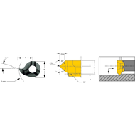 Schneideinsatz LS14.4545.02 HM Fasen/Ausdrehen tmax=1,5mm Dmin=14mm AL41F