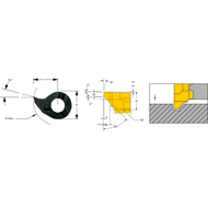 Schneideinsatz LS09.0810.45 HM Vorstechen/Fasen tmax=1,5mm Dmin=9mm AL41F