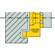 Schneideinsatz LS014.1410.00 Axialstechen b=1,0 tmax=1,5 Dmin=14mm AL41F