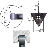 Schneideinsatz DED.0150.02-D AL41F Kopier- und Feindrehen 1,5mm r=0,2mm