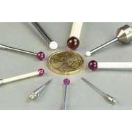 Taststift Wolframcarbid M3 S=1,0 L=32mm Kugel Rubin