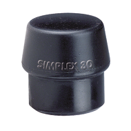 Einsatz SIMPLEX für Kopf-30mm Gummikomposition, schwarz, mittelhart