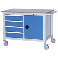 Werkbank, mobil 04.12.19A BxTxH: 1250x750x935mm RAL7035/5012