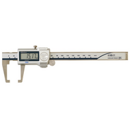 Sondermessschieber dig. 150mm (0,01mm) IP67, innen gewinkelte Schnäbel, Rolle
