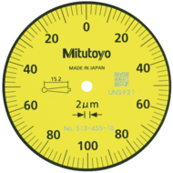 Fühlhebelmessgerät 0,2mm (0,002mm) Skala 0-100-0, Außenring-ø39mm, vertikal