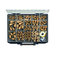 Sortimentsbox mit Schnellverschlusskupplungen und Stecknippel NW 7,2, Messing