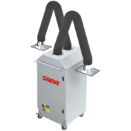 Mobile Schweißrauchabsaugung mit zwei Absaugarmen ø 160 mm  