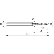 Micro Bohrer VHM 8xD ø 0,84 blank