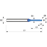 Kopierfräser Mini VHM ø 1,5 ER0,5 NanoCon