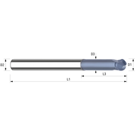 Kugelfräser VHM - extra lang ø 6,0 mm/GL=70 ALTIN