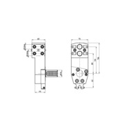 Bohrstangenhalter, gerade, mehrfach Zylinderaufnahme ø20