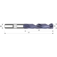 Spiralbohrer VHM DIN6537 mit IK 5xD ø17,80mm TIALN-beschichtet,HB