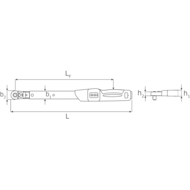 Drehmoment-Schlüssel MANOSKOP® 730NR 10-50Nm, feste QuickRelease-Knarre 3/8'