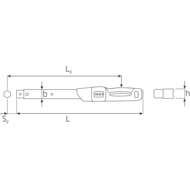 Drehmoment-Schlüssel MANOSKOP® 730N 90-450 in.lb, 9x12mm, für Einsteckwerkzeuge