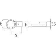 Ring-Aufsteckwerkzeug 24,5x28mm, 15/16', für Triebwerkbolzen