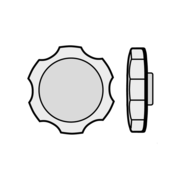 Schraubenköpfe, Sterngriff M6x38, schwarz (100/VPE)