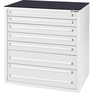 Werkzeugschrank B mit 7 Schubladen RAL7035/7035 Vollauszug