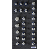 Hartschaumeinlage 172x345 mm bestückt mit 26 Werkzeugen 1/2 Zoll