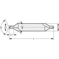 Zentrierbohrer VHM DIN333-A 1mm