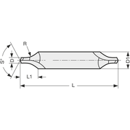 Zentrierbohrer HSS DIN333-R 1mm