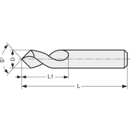 Blechbohrer HSS WN 135° 2,5mm einseitig ohne-Fase