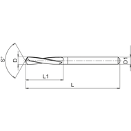 VHM-Bohrer WH70-DRL, 2mm