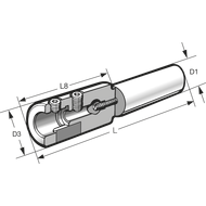 Kombi-Flachsenker-Halter Modell 0A Schaft 10x50mm (Senkbereich 7-16,5mm)