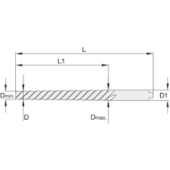 Kegel-Schälreibahle HSS-E DIN2179 1:50 2mm 45° Linksdrall