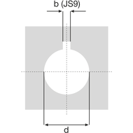 Stoß-Räumnadel für Keilnutenbreite 2mm JS9, Räumlänge 6-30mm