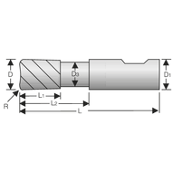 Alu-Torusfräser VHM 5x0,5mm, L2=18mm Z=3 HB, ZrCN Ultra-N