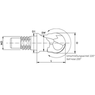 Wechselkopf VHM 15° Vollradius 2Z Gr.20 ø10 AlTiN